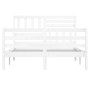 Estructura de cama madera maciza blanco 120x200 cm de vidaXL, Camas y somieres - Ref: Foro24-3101084, Precio: 144,33 €, Descu...