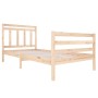 Estructura de cama madera maciza 120x200 cm de vidaXL, Camas y somieres - Ref: Foro24-3100649, Precio: 113,58 €, Descuento: %