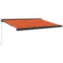 Toldo retráctil aluminio y tela naranja y marrón 3x2,5 m de vidaXL, Toldos - Ref: Foro24-3154566, Precio: 414,82 €, Descuento: %