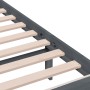 Estructura de cama de madera maciza gris 150x200 cm de vidaXL, Camas y somieres - Ref: Foro24-3100965, Precio: 152,38 €, Desc...