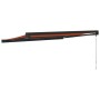 Toldo retráctil aluminio y tela naranja y marrón 3x2,5 m de vidaXL, Toldos - Ref: Foro24-3154566, Precio: 414,82 €, Descuento: %