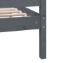 Estructura de cama de madera maciza gris 150x200 cm de vidaXL, Camas y somieres - Ref: Foro24-3100965, Precio: 152,38 €, Desc...