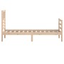 Estructura de cama de madera maciza 90x200 cm de vidaXL, Camas y somieres - Ref: Foro24-3101073, Precio: 100,47 €, Descuento: %