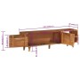 Mueble de TV madera acacia con acabado miel 140x30x40 cm en Muebles TV | Comprar online en Foru.es