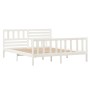 Estructura de cama de madera maciza blanca 140x190 cm de vidaXL, Camas y somieres - Ref: Foro24-3101134, Precio: 158,15 €, De...