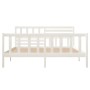 Estructura de cama de madera maciza blanca 140x190 cm de vidaXL, Camas y somieres - Ref: Foro24-3101134, Precio: 158,15 €, De...