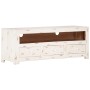 Mueble de TV madera de acacia maciza blanco 110x30x40 cm en Muebles TV | Comprar online en Foru.es