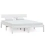Solid white pine wood bed frame 140x200 cm by vidaXL, Beds and slatted bases - Ref: Foro24-810148, Price: 114,03 €, Discount: %