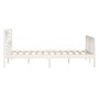 Estructura cama doble pequeña madera maciza blanco 120x190 cm de vidaXL, Camas y somieres - Ref: Foro24-3101124, Precio: 147,...