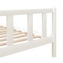Estructura cama doble pequeña madera maciza blanco 120x190 cm de vidaXL, Camas y somieres - Ref: Foro24-3101124, Precio: 147,...
