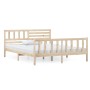 Estructura de cama madera maciza 120x200 cm de vidaXL, Camas y somieres - Ref: Foro24-3101148, Precio: 130,38 €, Descuento: %