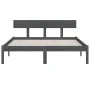 Estructura de cama doble pequeña madera maciza gris 120x190 cm de vidaXL, Camas y somieres - Ref: Foro24-810119, Precio: 95,9...