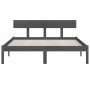 Estructura de cama doble pequeña madera maciza gris 120x190 cm de vidaXL, Camas y somieres - Ref: Foro24-810119, Precio: 131,...