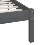 Estructura de cama doble pequeña madera maciza gris 120x190 cm de vidaXL, Camas y somieres - Ref: Foro24-810119, Precio: 131,...