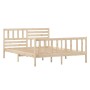 Estructura de cama doble pequeña de madera maciza 120x190 cm de vidaXL, Camas y somieres - Ref: Foro24-3101123, Precio: 128,5...