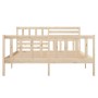 Estructura de cama doble pequeña de madera maciza 120x190 cm de vidaXL, Camas y somieres - Ref: Foro24-3101123, Precio: 128,5...