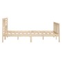 Estructura de cama doble pequeña de madera maciza 120x190 cm de vidaXL, Camas y somieres - Ref: Foro24-3101123, Precio: 128,5...