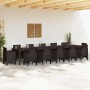 Mesa de comedor de jardín Marrón 400 x 100 x 73 cm en Mesas de jardín | Comprar online en Foru.es