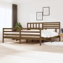 Estructura de cama madera maciza marrón miel 200x200 cm de vidaXL, Camas y somieres - Ref: Foro24-3101111, Precio: 195,74 €, ...
