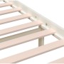 Estructura de cama de madera maciza blanca 140x200 cm de vidaXL, Camas y somieres - Ref: Foro24-3101154, Precio: 152,27 €, De...