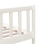 Estructura de cama de madera maciza blanca 140x200 cm de vidaXL, Camas y somieres - Ref: Foro24-3101154, Precio: 152,27 €, De...