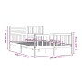 Estructura de cama de madera maciza blanca 140x200 cm de vidaXL, Camas y somieres - Ref: Foro24-3101154, Precio: 152,27 €, De...