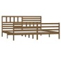Estructura de cama madera maciza marrón miel 200x200 cm de vidaXL, Camas y somieres - Ref: Foro24-3101111, Precio: 195,74 €, ...