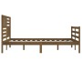 Estructura de cama madera maciza marrón miel 200x200 cm de vidaXL, Camas y somieres - Ref: Foro24-3101111, Precio: 195,74 €, ...