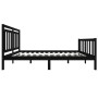 Estructura de cama de madera maciza negra 140x190 cm de vidaXL, Camas y somieres - Ref: Foro24-3100703, Precio: 173,67 €, Des...