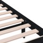 Estructura de cama de madera maciza negra 140x190 cm de vidaXL, Camas y somieres - Ref: Foro24-3100703, Precio: 173,67 €, Des...