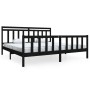 Estructura de cama de madera maciza negra 200x200 cm de vidaXL, Camas y somieres - Ref: Foro24-3100982, Precio: 202,48 €, Des...