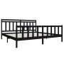 Estructura de cama de madera maciza negra 200x200 cm de vidaXL, Camas y somieres - Ref: Foro24-3100982, Precio: 202,48 €, Des...