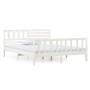Estructura de cama madera maciza blanca 120x200 cm de vidaXL, Camas y somieres - Ref: Foro24-3101149, Precio: 147,00 €, Descu...