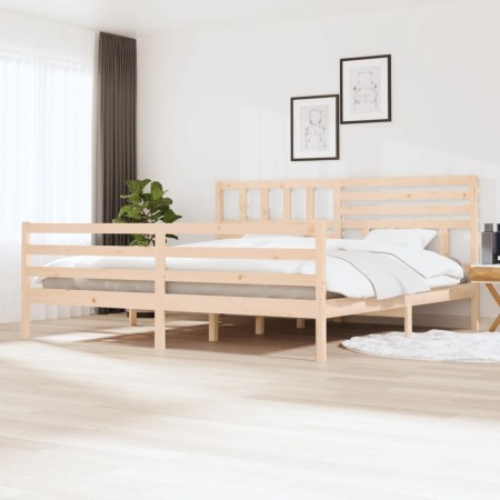 Estructura de cama de madera maciza super king 180x200 cm de vidaXL, Camas y somieres - Ref: Foro24-3101103, Precio: 165,23 €...