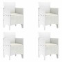 Conjunto de Comedor de Jardín 5 pcs Blanco Ratan Polt en Mesas de jardín | Comprar online en Foru.es
