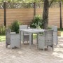 Conjunto de Comedor de Jardín 5 pcs Gris Claro Ratan Polt en Mesas de jardín | Comprar online en Foru.es