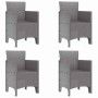 Conjunto de Comedor de Jardín 5 pcs Gris Claro Ratan Polt en Mesas de jardín | Comprar online en Foru.es