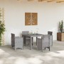 Conjunto de Comedor de Jardín 5 pcs Gris Claro Ratan Polt en Mesas de jardín | Comprar online en Foru.es