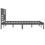 Estructura de cama de madera maciza de pino gris 200x200 cm de vidaXL, Camas y somieres - Ref: Foro24-3101045, Precio: 183,04...