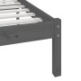Estructura de cama de madera maciza de pino gris 200x200 cm de vidaXL, Camas y somieres - Ref: Foro24-3101045, Precio: 183,04...