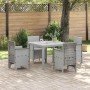 Conjunto de Comedor de Jardín 5 pcs Gris Claro Ratan Polt en Mesas de jardín | Comprar online en Foru.es