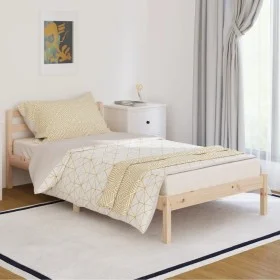 Massives Kiefernholzbettgestell 100x200 cm von vidaXL, Betten und Lattenroste - Ref: Foro24-810420, Preis: 79,16 €, Rabatt: %