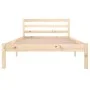 Solid pine wood bed frame 100x200 cm by vidaXL, Beds and slatted bases - Ref: Foro24-810420, Price: 79,16 €, Discount: %