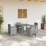 Conjunto de Comedor de Jardín 5 pcs Gris Claro Ratan Polt en Mesas de jardín | Comprar online en Foru.es