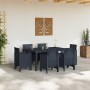 Conjunto de Comedor de Jardín 7 pcs Antracita Ratan Polt en Mesas de jardín | Comprar online en Foru.es