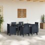 Conjunto de Comedor de Jardín 7 pcs Antracita Ratan Polt en Mesas de jardín | Comprar online en Foru.es