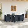 Conjunto de Comedor de Jardín 7 pcs Antracita Ratan Polt en Mesas de jardín | Comprar online en Foru.es