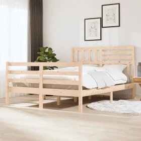 Solid wood bed frame 140x200 cm by vidaXL, Beds and slatted bases - Ref: Foro24-3101088, Price: 134,16 €, Discount: %