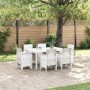 Conjunto de Comedor de Jardín 7 pcs Blanco Ratan Polt en Mesas de jardín | Comprar online en Foru.es