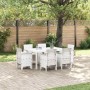 Conjunto de Comedor de Jardín 7 pcs Blanco Ratan Polt en Mesas de jardín | Comprar online en Foru.es
